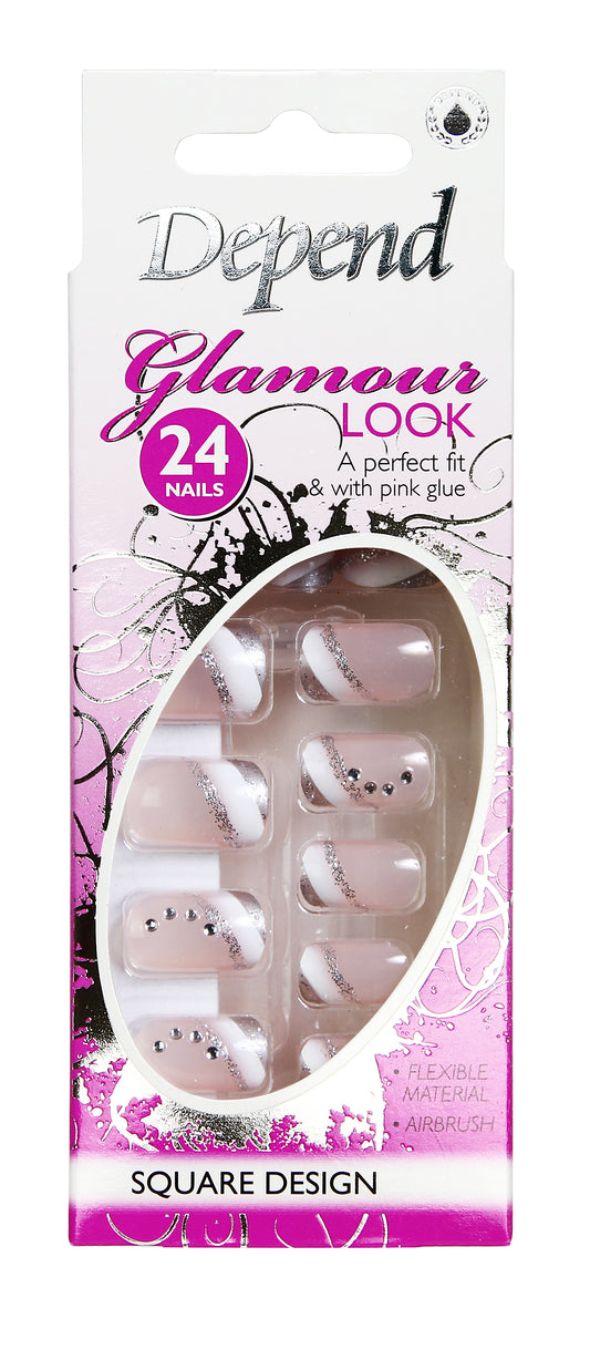 Depend Glamour Look Square Artificial Nails