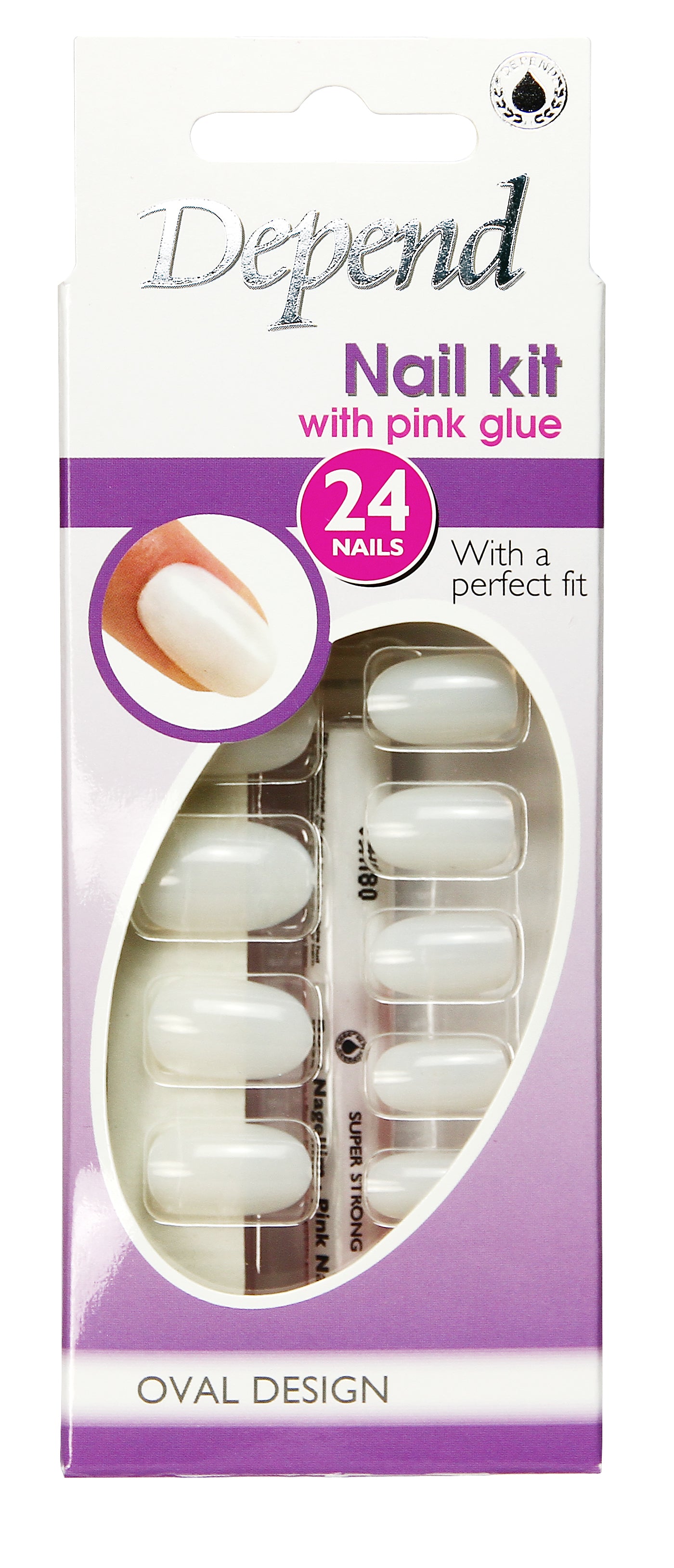 Depend Nail Kit with Pink Glue