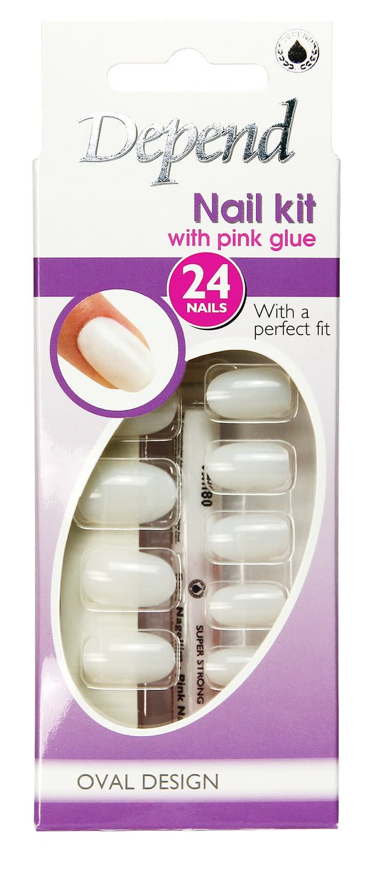 Depend Nail Kit with Pink Glue