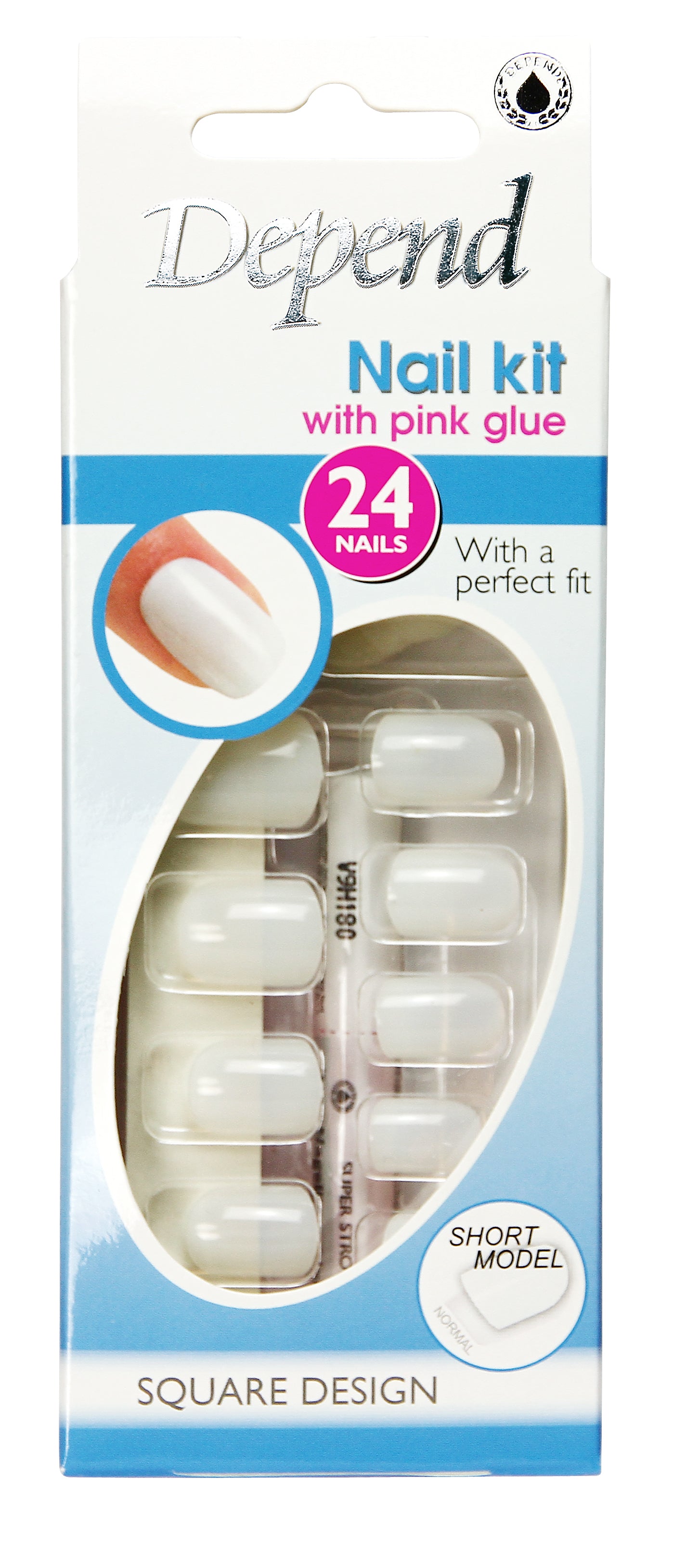 Depend Nail Kit with Pink Glue