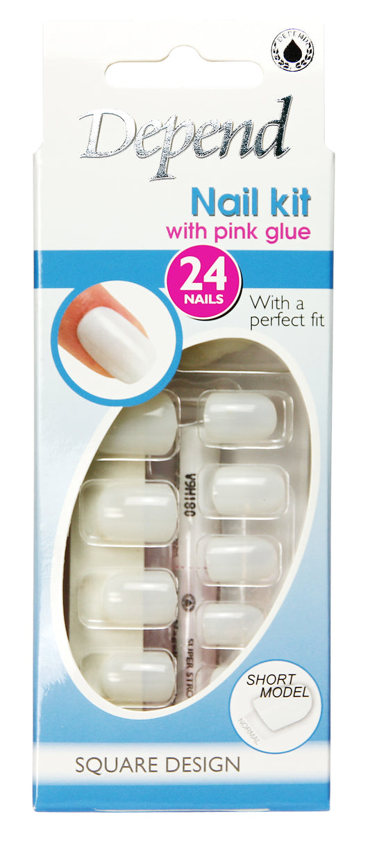 Depend Nail Kit with Pink Glue