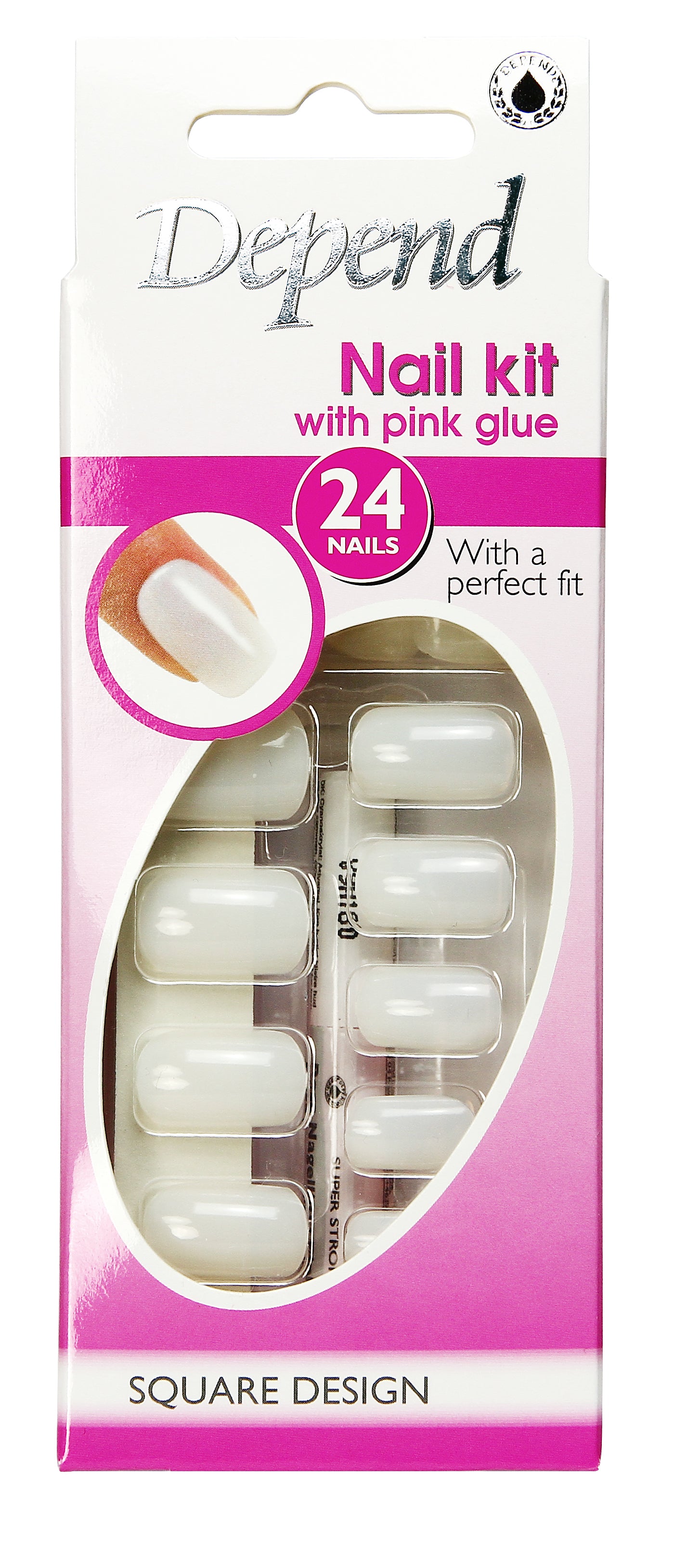 Depend Nail Kit with Pink Glue