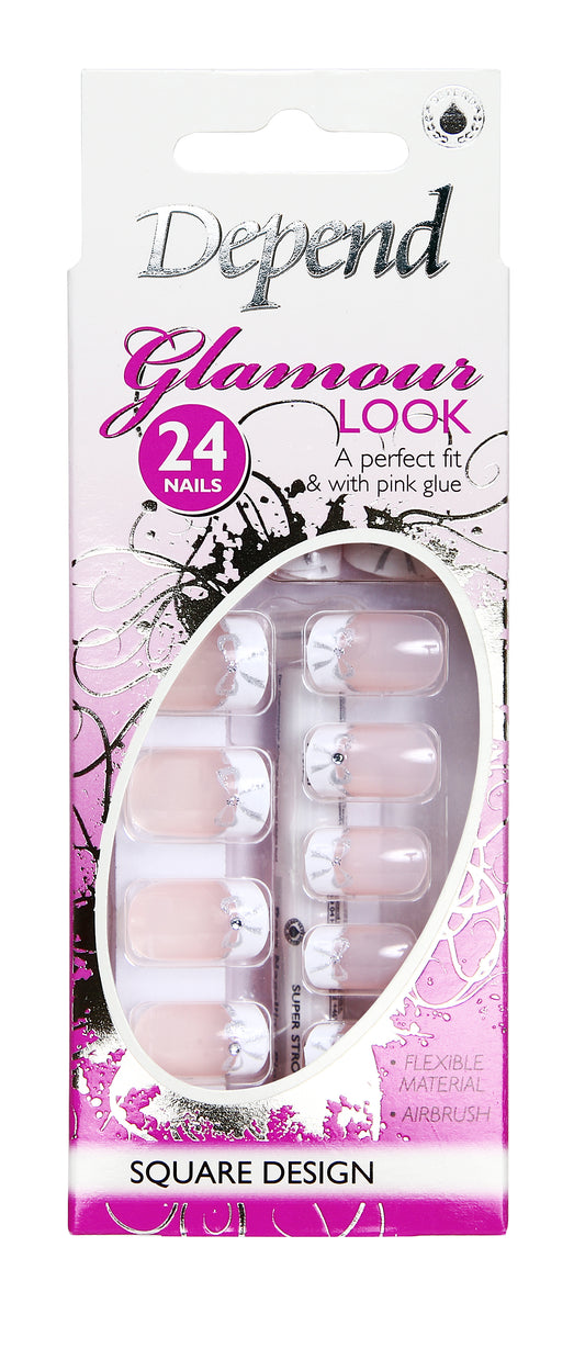 Depend Glamour Look Square Artificial Nails