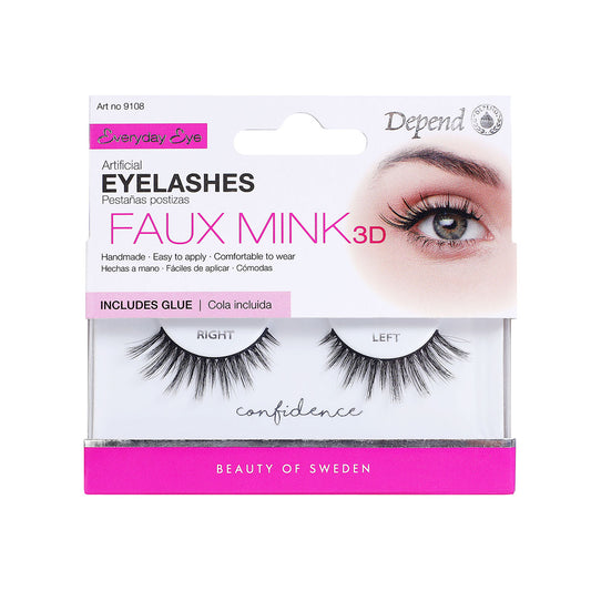 DEPEND FAUX MINK 3D ARTIFICIAL EYELASHES – CONFIDENCE